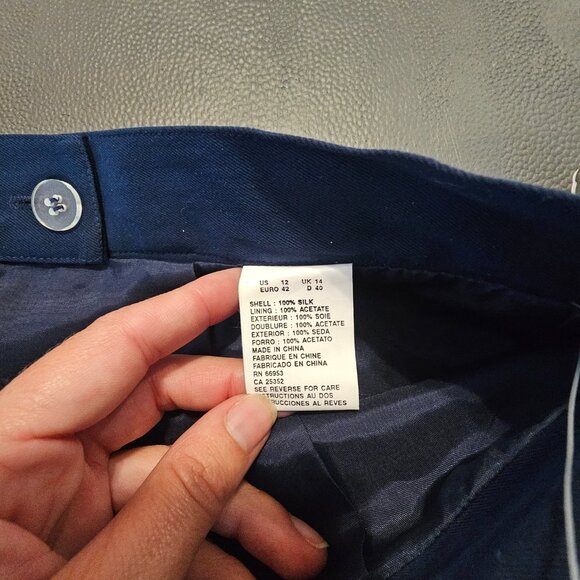 Theo Miles Silk Blue Skirt - Picture 5 of 6